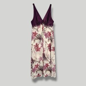 Gilligan & O'Malley sheer chiffon empire waist babydoll maxi lingerie slip dress